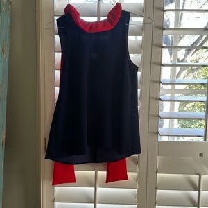 Tuckernuck sleeveless navy with red tie